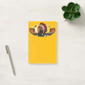 Native American Chief op wilde landschap zonsonder Post-it® Notes (Kantoor)