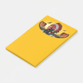 Native American Chief op wilde landschap zonsonder Post-it® Notes (Schuin)