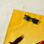 Native American Chief op wilde landschap zonsonder Strandlaken (In situ)