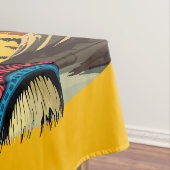 Native American Chief op wilde landschap zonsonder Tafelkleed (Voorbeeld)