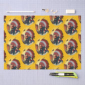 Native American Chief op wilde landschap zonsonder Tissuepapier (Craft)