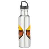 Native American Chief op wilde landschap zonsonder Waterfles (Achterkant)