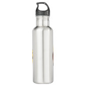 Native American Chief op wilde landschap zonsonder Waterfles (Achterkant)