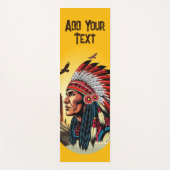 Native American Chief op wilde landschap zonsonder Yogamat (Voorkant)