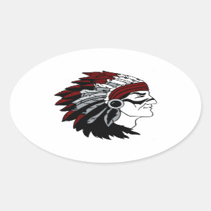 Native American Chief Ovale Sticker