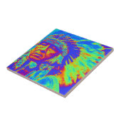 Native American Chief Pop Art Tegeltje (Zijkant)