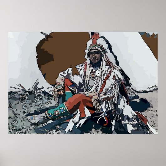 Native American Chief Poster (Voorkant)