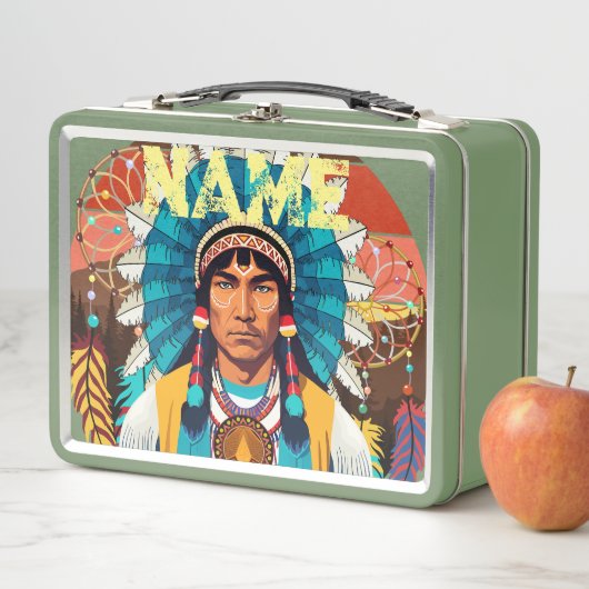 Native American Chief Powerful Portret (In situ)