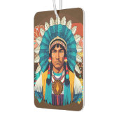 Native American Chief Powerful Portret Luchtverfrisser (Links)