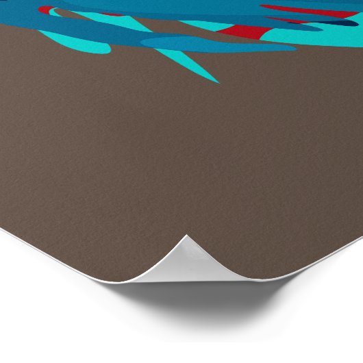 Native American Chief Powerful Portret Poster (Hoek)