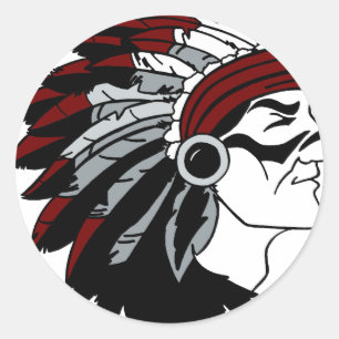 Native American Chief Ronde Sticker