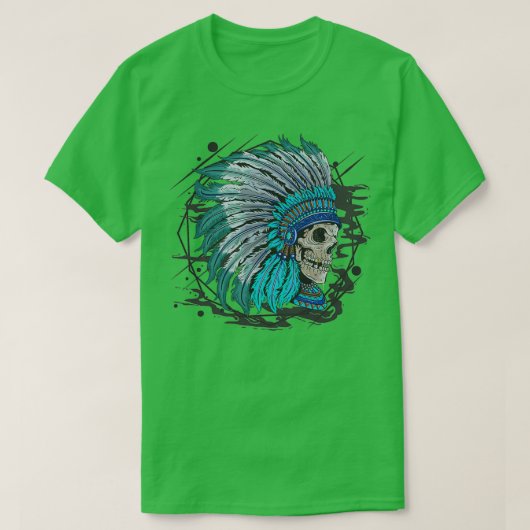Native American Chief Skull 1 T-shirt (Design voorkant)