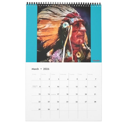 Native American Chiefs Calendar Kalender (Mar 2026)