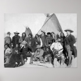 Native American Chiefs Meeting with Buffalo Bill Poster