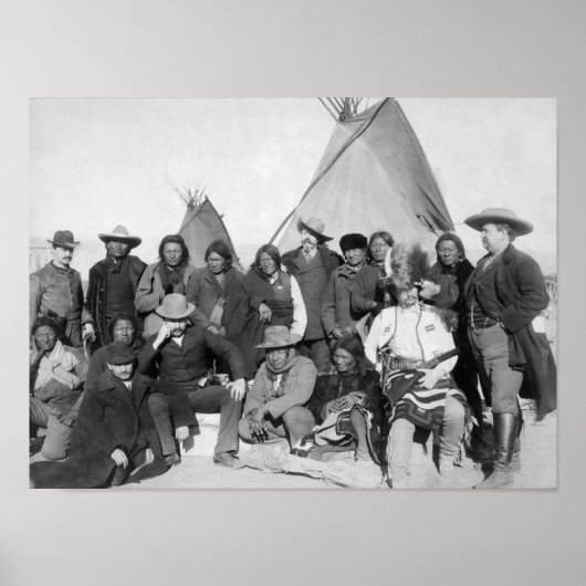 Native American Chiefs Meeting with Buffalo Bill Poster (Voorkant)