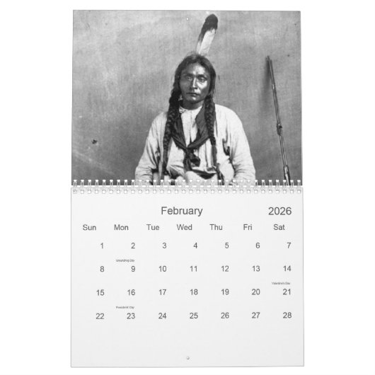 Native American Chiefs Warriors Kalender (Feb 2026)