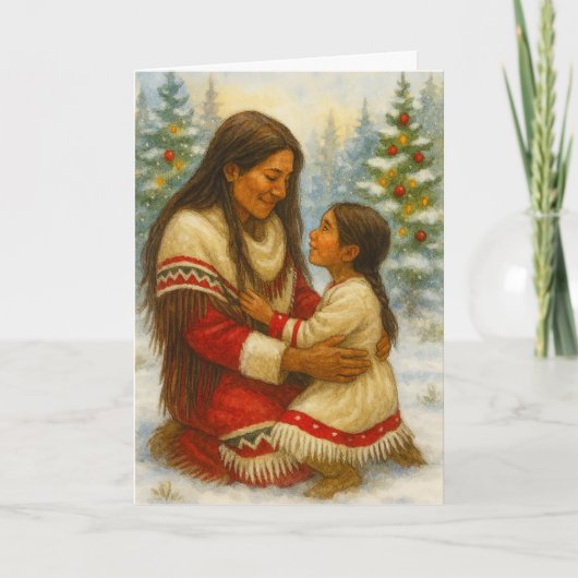 Native American Christmas Card Kaart (Voorkant)
