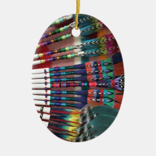 Native American Church Fans, koffiebeker, shirten Keramisch Ornament (Voorkant)