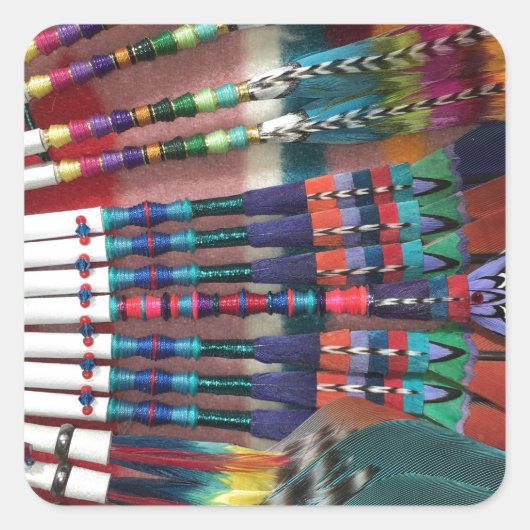 Native American Church Fans, koffiebeker, shirten Vierkante Sticker (Voorkant)