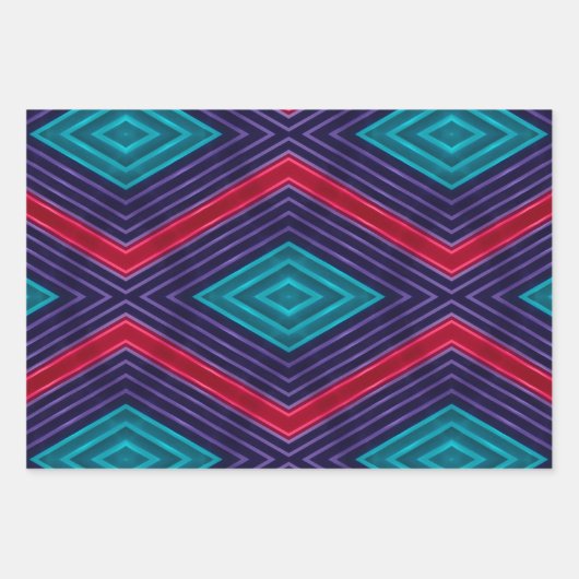 Native American Colorful Repking Pattern Inpakpapier Vel (Voorkant 3)