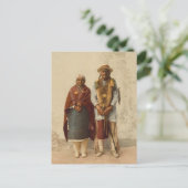 Native American Couple, 1899 Briefkaart (Staand voorkant)