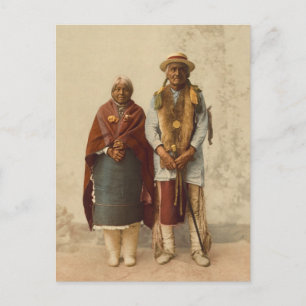 Native American Couple, 1899 Briefkaart