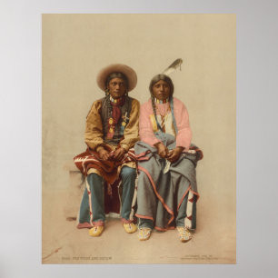 Native American Couple, 1899 Poster