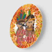 Native American Couple - Bedankt geven Grote Klok (Hoek)