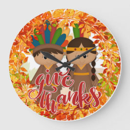 Native American Couple - Bedankt geven Grote Klok