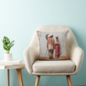Native American Couple Throw Pillow Kussen (Stoel)