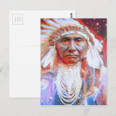 Native American Crazy Horse Briefkaart (Voorkant / Achterkant)