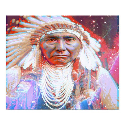 Native American Crazy Horse Foto Afdruk (Voorkant)