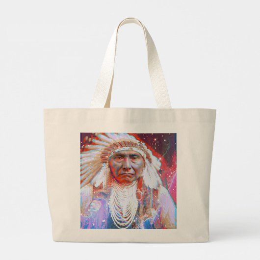 Native American Crazy Horse grote tas (Achterkant)