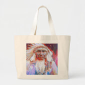 Native American Crazy Horse grote tas (Voorkant)