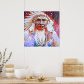 Native American Crazy Horse Poster (Keuken)