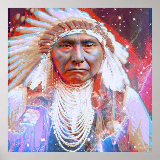 Native American Crazy Horse Poster (Voorkant)