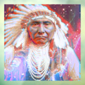 Native American Crazy Horse Raamsticker (Vel 3)