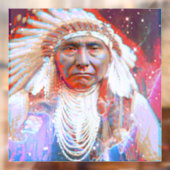 Native American Crazy Horse Raamsticker (Vel 2)