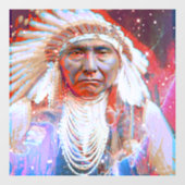 Native American Crazy Horse Raamsticker (Vel)