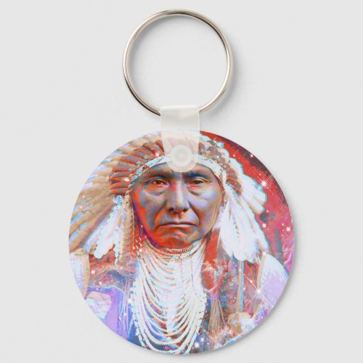 Native American Crazy Horse Sleutelhanger (Voorkant)