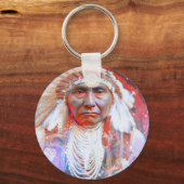 Native American Crazy Horse Sleutelhanger (Voorkant)