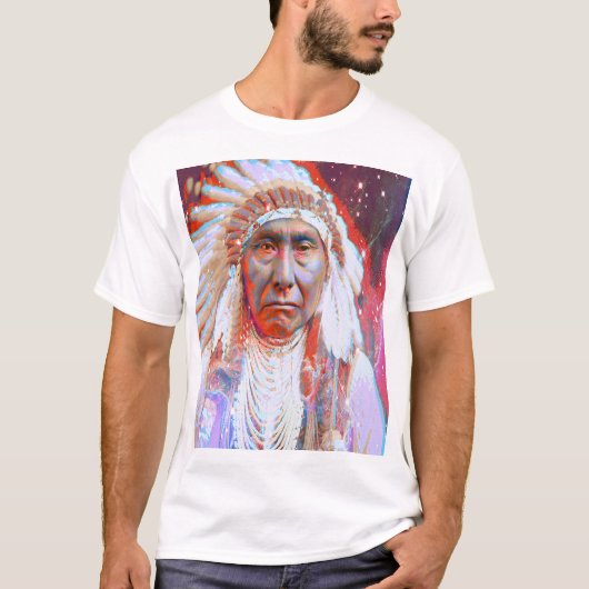 Native American Crazy Horse T-shirt (Voorkant)