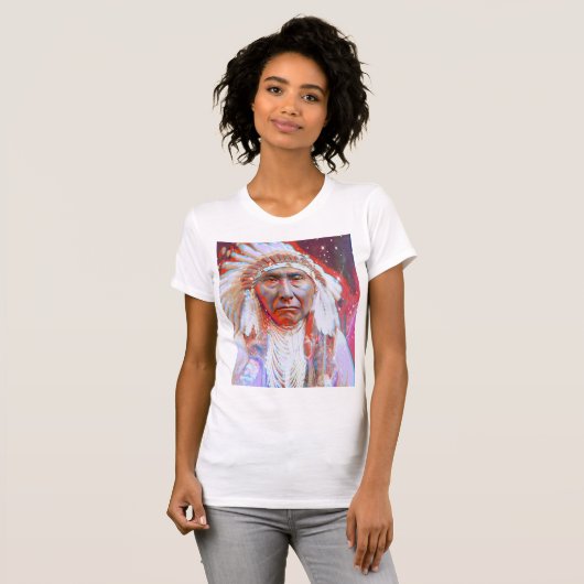 Native American Crazy Horse T-shirt (Voorkant volledig)