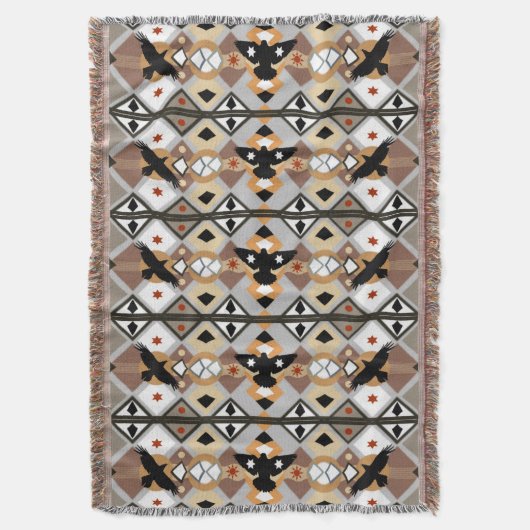 Native American Crow Deken (Voorkant Verticaal)