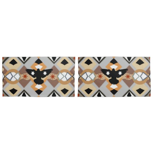 Native American Crow Kussensloop (Voorkant-Set)