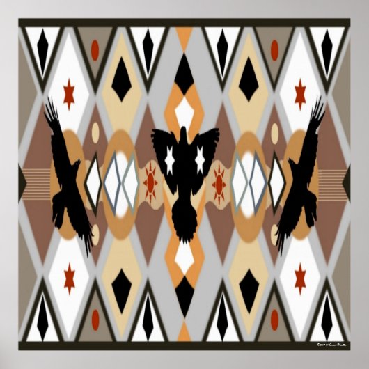 Native American Crow Poster (Voorkant)
