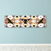 Native American Crow Stretched Canvas Print (Insitu (Houten vloer))