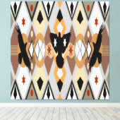 Native American Crow Stretched Canvas Print (Insitu (Houten vloer))