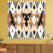 Native American Crow Stretched Canvas Print (Insitu (Woonkamer))