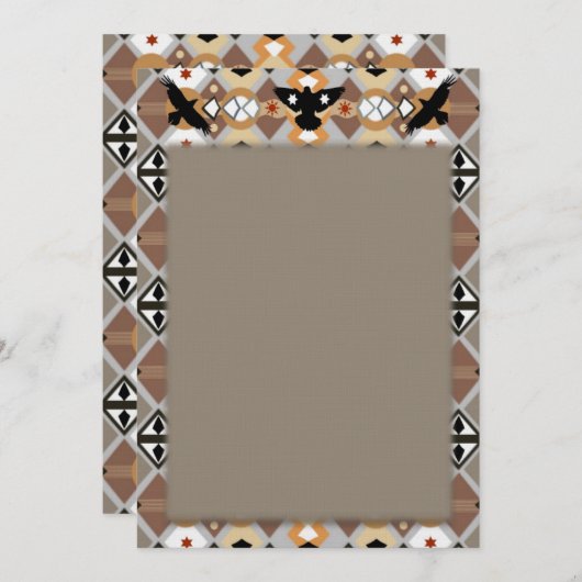 Native American Crow Uitnodiging (Voorkant / Achterkant)